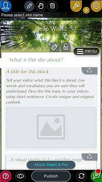 Пълнофункционален конструктор на уебсайтове на вашия телефон